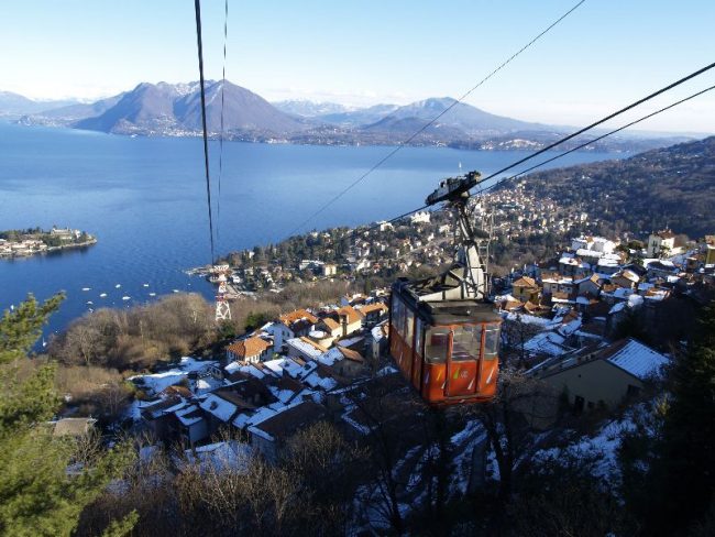 Mountain biking on Mottarone pedaling from Stresa to Arona