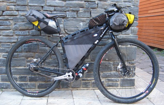 Bikepacking: traveling by bicycle without luggage carrier