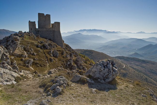 At the foot of Gran Sasso by bike