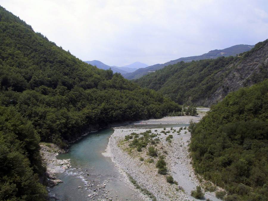 By bike in the Trebbia River Park By bike in the Trebbia River Park