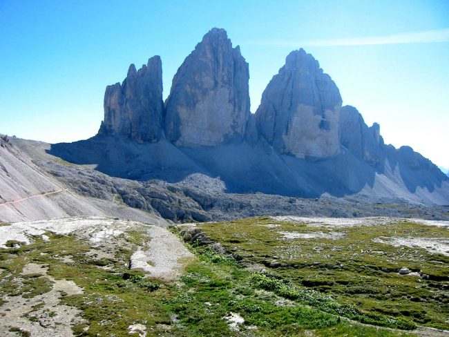 The Three Peaks of Lavaredo from Dobbiaco The Three Peaks of Lavaredo from Dobbiaco